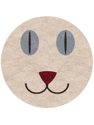 Simba Round Hand Knotted Tibetan Wool custom handmade rug