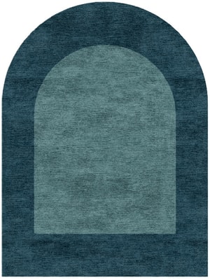 Simple Border Arch Hand Knotted Bamboo Silk custom handmade rug