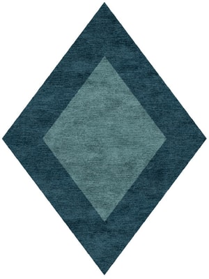 Simple Border Diamond Hand Knotted Bamboo Silk custom handmade rug