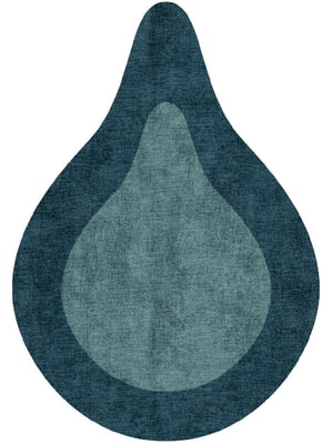 Simple Border Drop Hand Knotted Bamboo Silk custom handmade rug