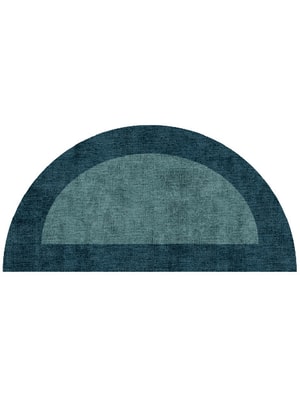 Simple Border Halfmoon Hand Knotted Bamboo Silk custom handmade rug