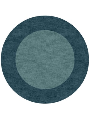 Simple Border Round Hand Knotted Tibetan Wool custom handmade rug