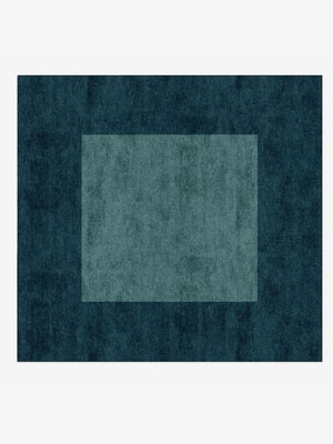 Simple Border Square Hand Knotted Bamboo Silk custom handmade rug