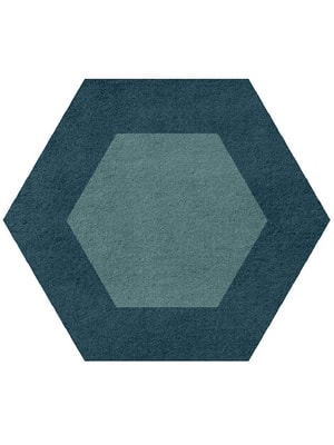 Simple Border Hexagon Hand Tufted Pure Wool custom handmade rug