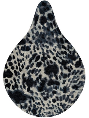 Snow Leopard Drop Hand Knotted Bamboo Silk custom handmade rug
