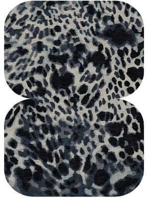 Snow Leopard Eight Hand Knotted Tibetan Wool custom handmade rug