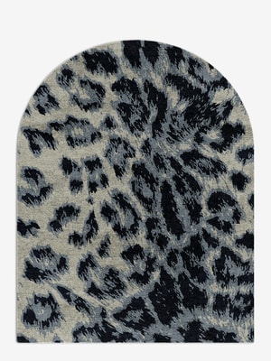 Snowy Fur Arch Hand Knotted Bamboo Silk custom handmade rug