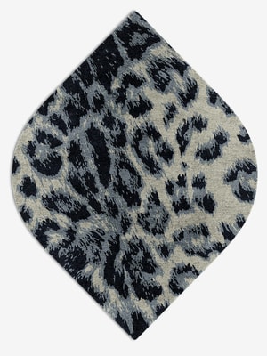 Snowy Fur Ogee Hand Knotted Bamboo Silk custom handmade rug