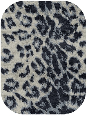 Snowy Fur Oblong Hand Tufted Bamboo Silk custom handmade rug