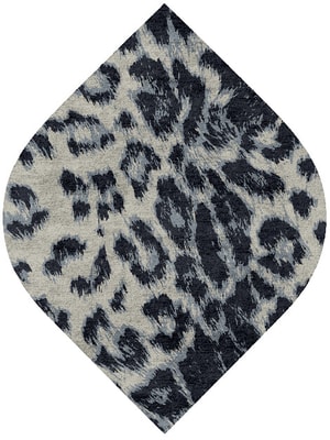 Snowy Fur Ogee Hand Tufted Bamboo Silk custom handmade rug