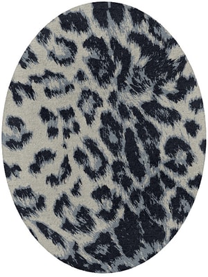 Snowy Fur Oval Hand Tufted Pure Wool custom handmade rug