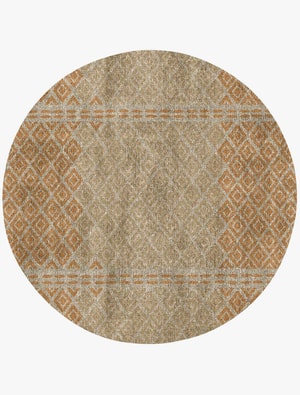 Solstice Round Flatweave Bamboo Silk custom handmade rug