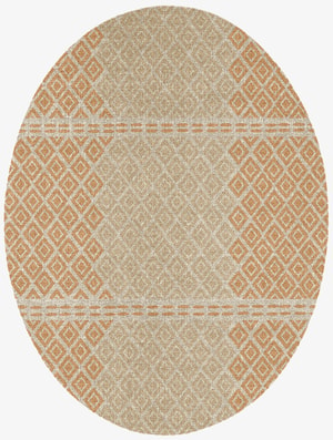 Solstice Oval Outdoor Recycled Yarn custom handmade rug