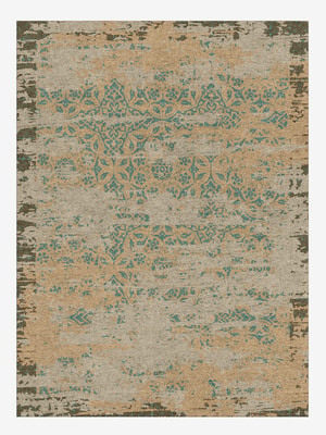 Sombre Rectangle Hand Knotted Tibetan Wool custom handmade rug