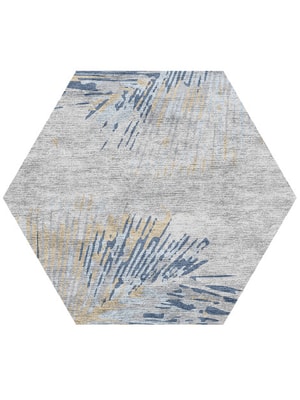 Spoils Hexagon Hand Knotted Bamboo Silk custom handmade rug