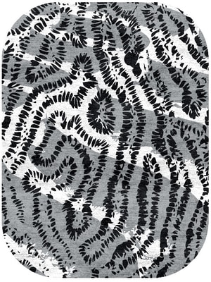 Spor Black Oblong Hand Knotted Bamboo Silk custom handmade rug