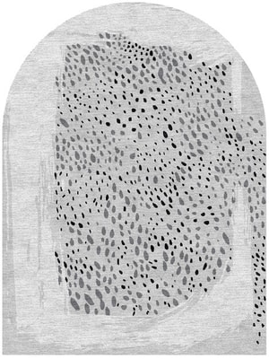 Spot Dot Arch Hand Knotted Tibetan Wool custom handmade rug