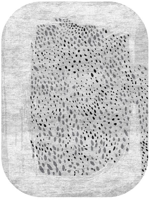 Spot Dot Oblong Hand Knotted Bamboo Silk custom handmade rug