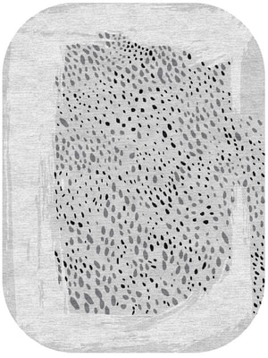Spot Dot Oblong Hand Knotted Tibetan Wool custom handmade rug