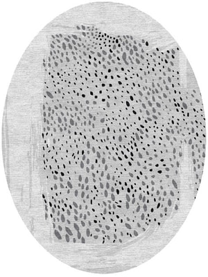 Spot Dot Oval Hand Knotted Tibetan Wool custom handmade rug