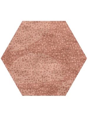 Stone Work Hexagon Hand Knotted Bamboo Silk custom handmade rug
