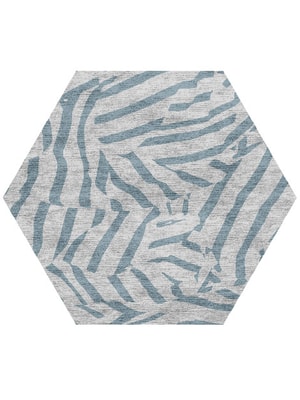 Stray Hexagon Hand Knotted Bamboo Silk custom handmade rug