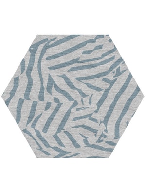 Stray Hexagon Hand Knotted Tibetan Wool custom handmade rug
