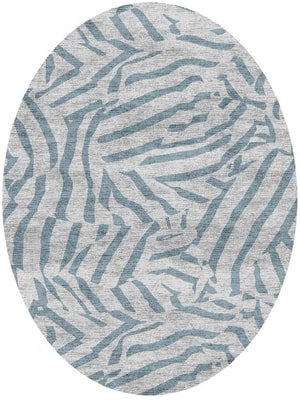 Stray Oval Hand Knotted Bamboo Silk custom handmade rug