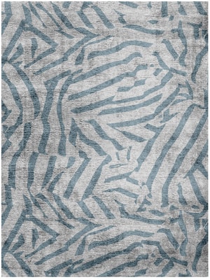 Stray Rectangle Hand Knotted Bamboo Silk custom handmade rug