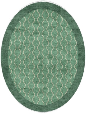 Strings Oval Hand Knotted Bamboo Silk custom handmade rug