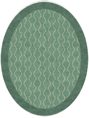Strings Oval Hand Knotted Tibetan Wool custom handmade rug