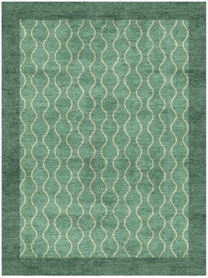 Strings Rectangle Hand Knotted Bamboo Silk custom handmade rug