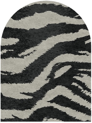 Striped Tapir Arch Hand Knotted Tibetan Wool custom handmade rug