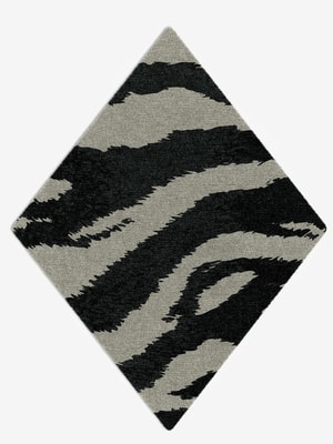 Striped Tapir Diamond Hand Knotted Tibetan Wool custom handmade rug
