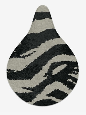 Striped Tapir Drop Hand Knotted Tibetan Wool custom handmade rug