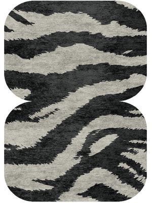 Striped Tapir Eight Hand Knotted Bamboo Silk custom handmade rug