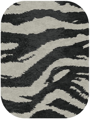 Striped Tapir Oblong Hand Knotted Tibetan Wool custom handmade rug