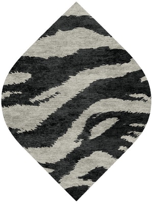 Striped Tapir Ogee Hand Knotted Bamboo Silk custom handmade rug