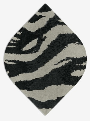 Striped Tapir Ogee Hand Knotted Tibetan Wool custom handmade rug
