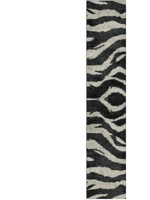 Striped Tapir Runner Hand Knotted Bamboo Silk custom handmade rug