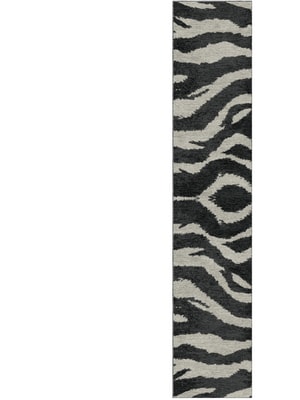 Striped Tapir Runner Hand Knotted Tibetan Wool custom handmade rug