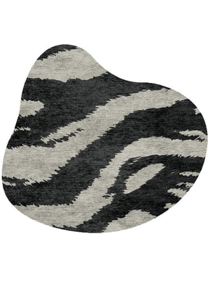 Striped Tapir Splash Hand Knotted Bamboo Silk custom handmade rug