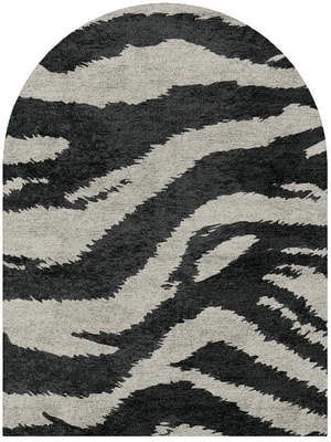 Striped Tapir Arch Hand Tufted Bamboo Silk custom handmade rug