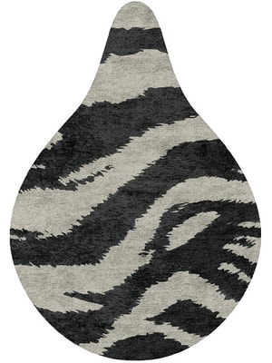 Striped Tapir Drop Hand Tufted Bamboo Silk custom handmade rug