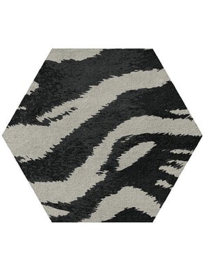 Striped Tapir Hexagon Hand Tufted Pure Wool custom handmade rug