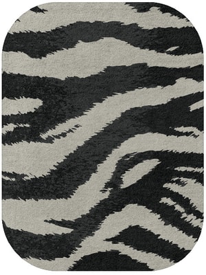 Striped Tapir Oblong Hand Tufted Pure Wool custom handmade rug