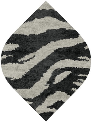 Striped Tapir Ogee Hand Tufted Bamboo Silk custom handmade rug