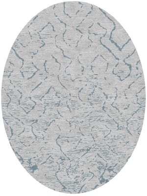 Sway Oval Hand Knotted Tibetan Wool custom handmade rug