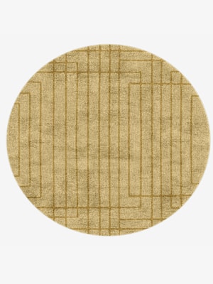 Tanner Round Hand Knotted Bamboo Silk custom handmade rug