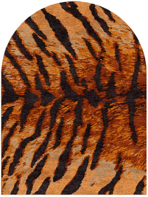 Tawny Hide Arch Hand Knotted Bamboo Silk custom handmade rug